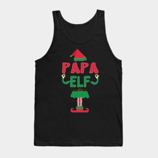 Funny Christmas Papa Elf Matching Family Apparel Tank Top